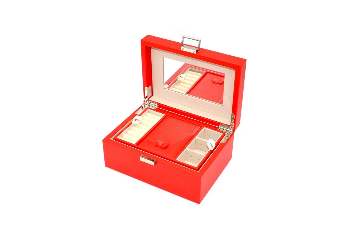 Branded Small Mirror Jewellery Box
