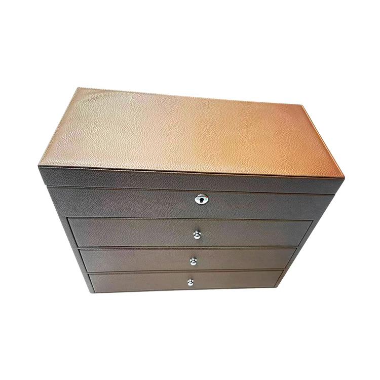 8-slot Glass Top With Locking Design Watch Holders