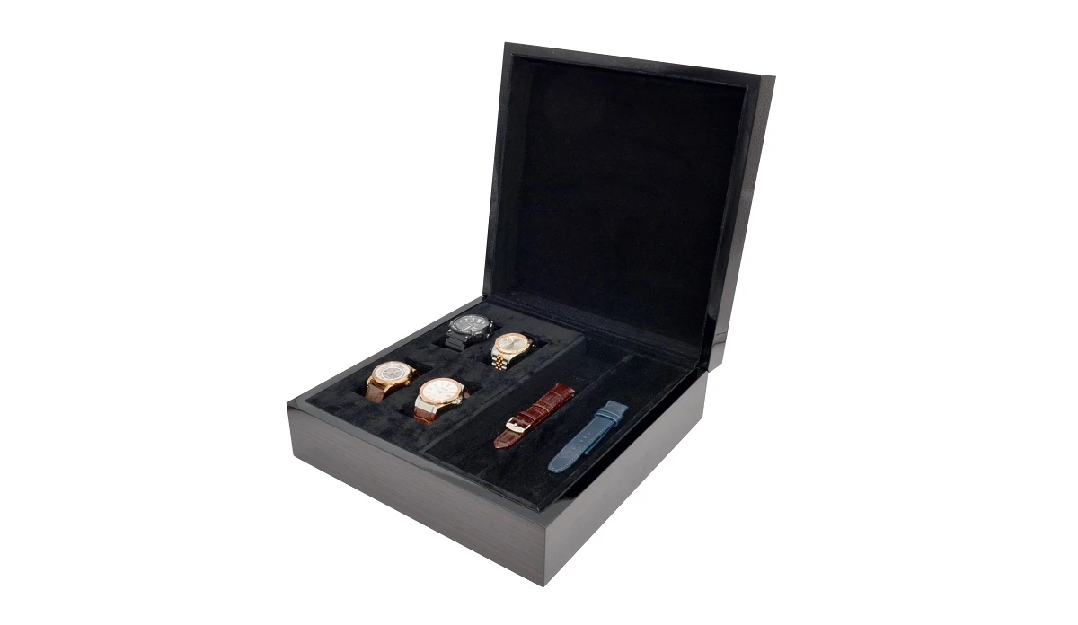 4 Slots Premium Wooden Watch Box