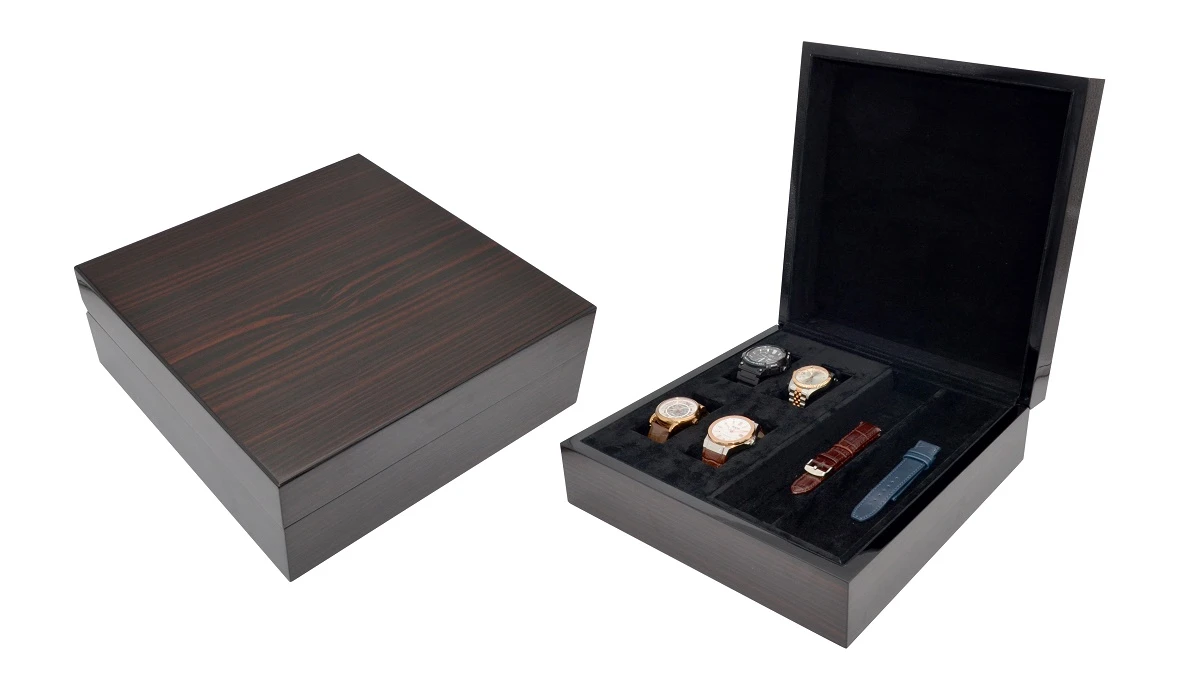 4 Slots Premium Wooden Watch Box