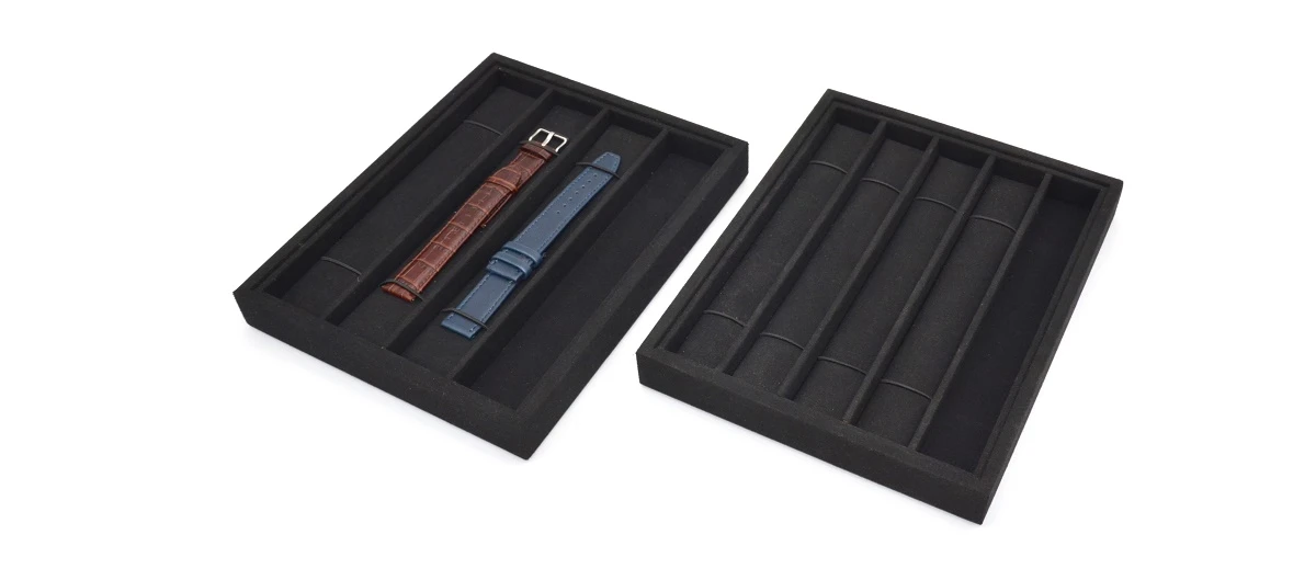 black jewelry trays