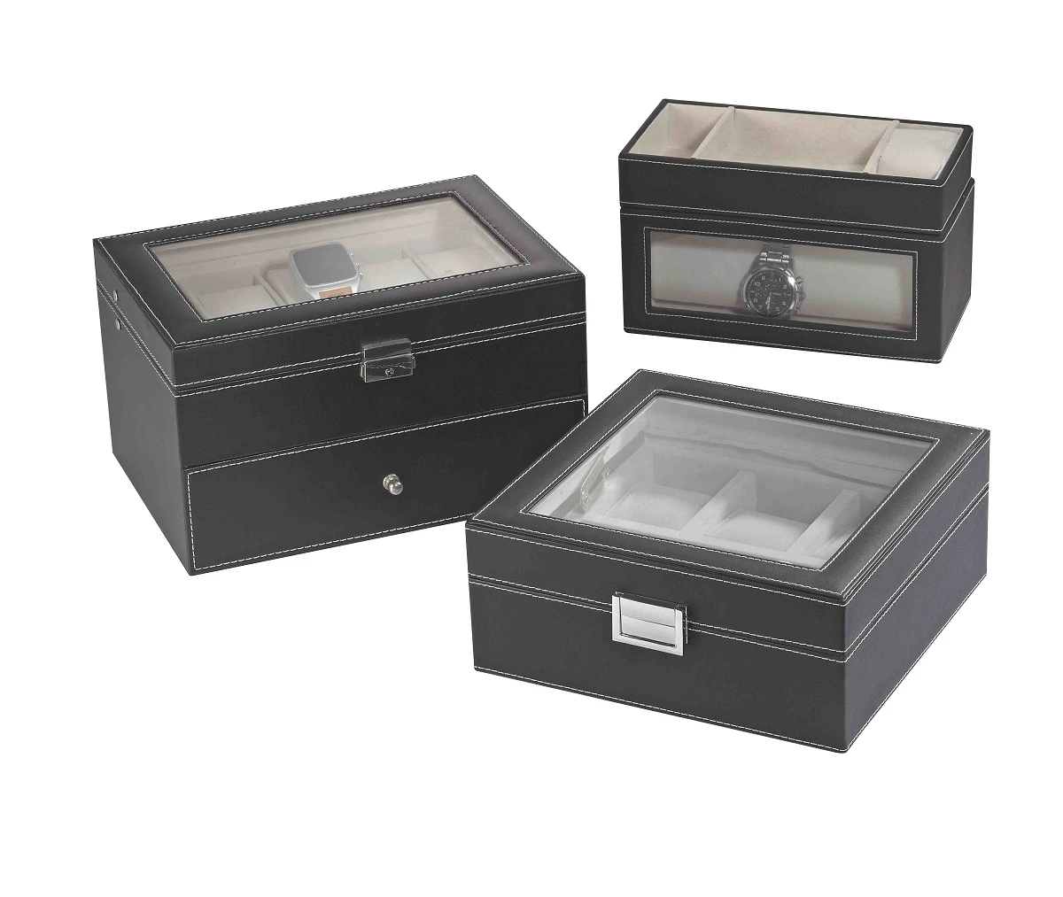 Watch display case with lock