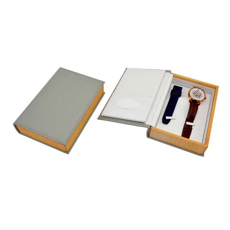 Grau Wei&szlig; Buch Form Uhr Box