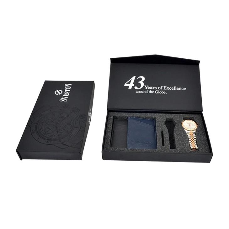 Schwarze Karton Uhren Box