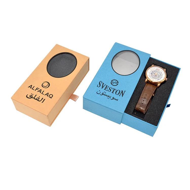 Light Blue Paper Watch Box