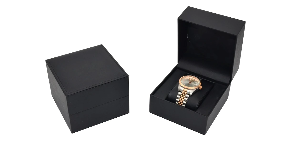 3 Black Plastic Watch Box