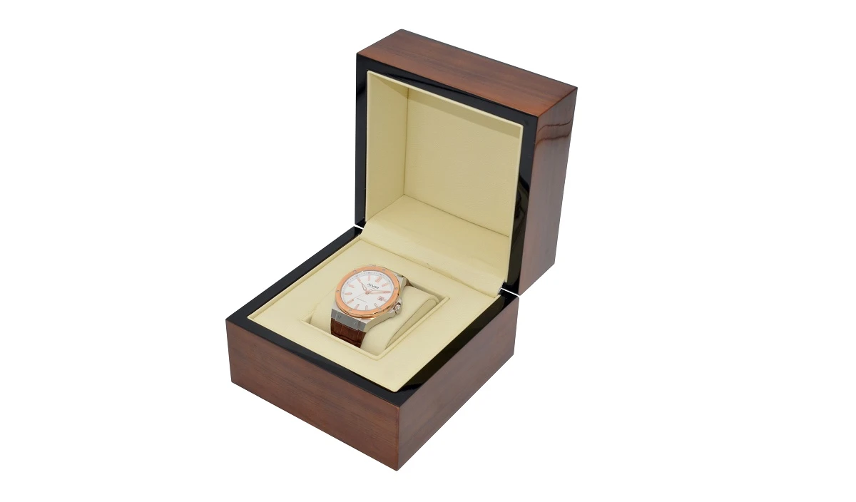 72 Curry Wooden Glossy Lacquered Watch Box 2