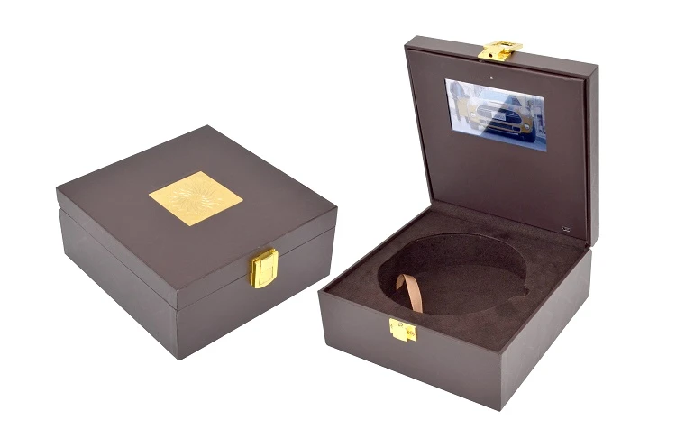 Mahogany video display technology watch display box