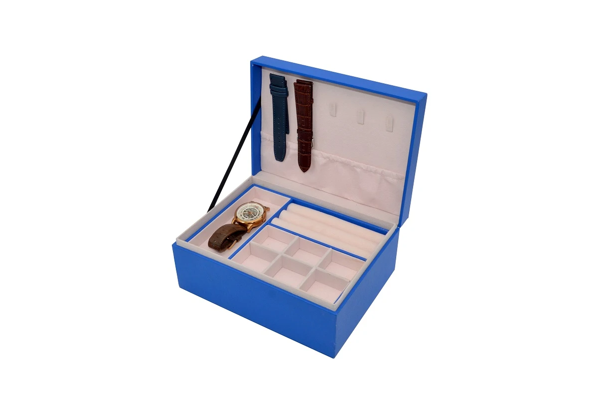 Blue Premium Wooden Watch Box