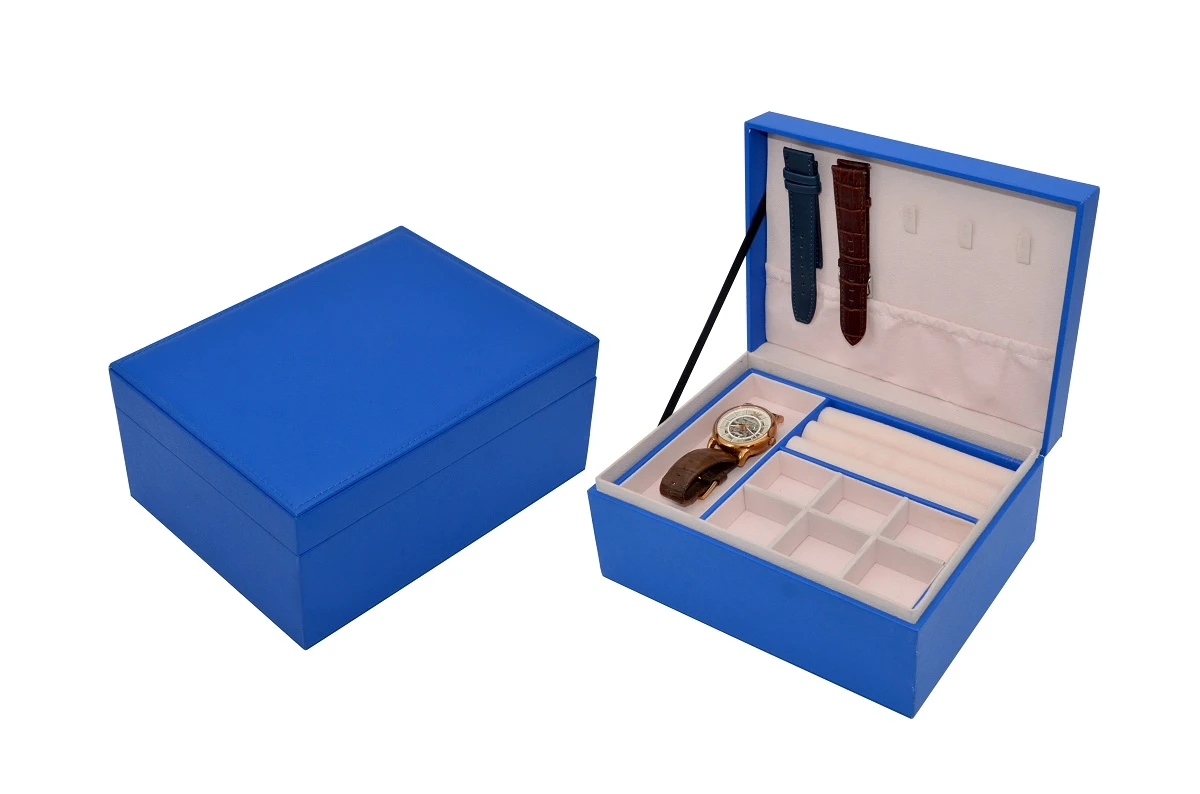 Blue Premium Wooden Watch Box