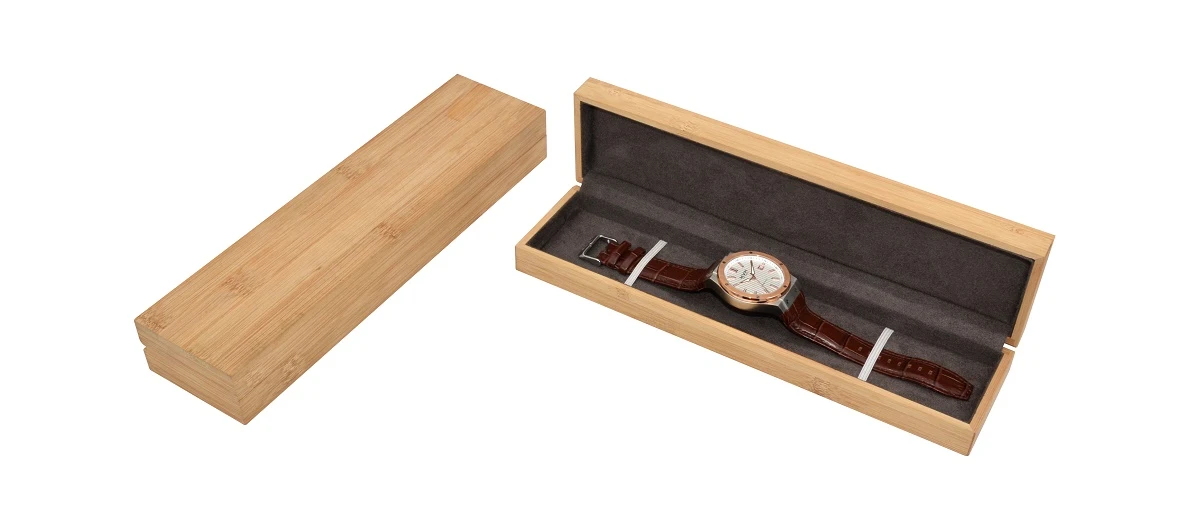 Primary Colour Bamboo Watch Box with three slots