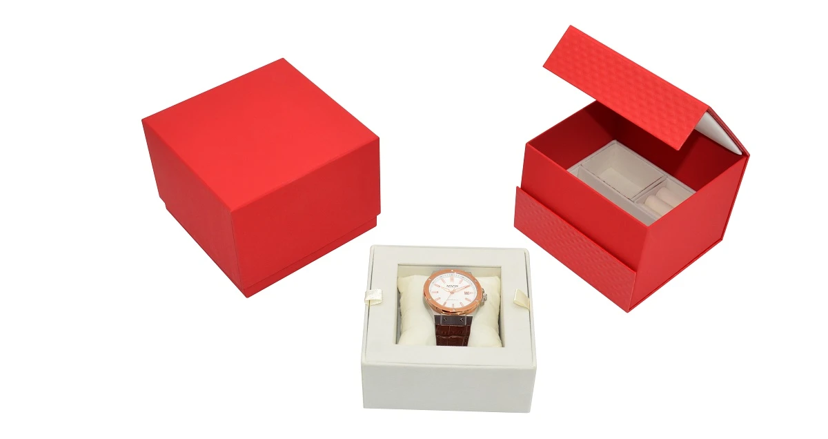 Two Slots Wooden Watch Box