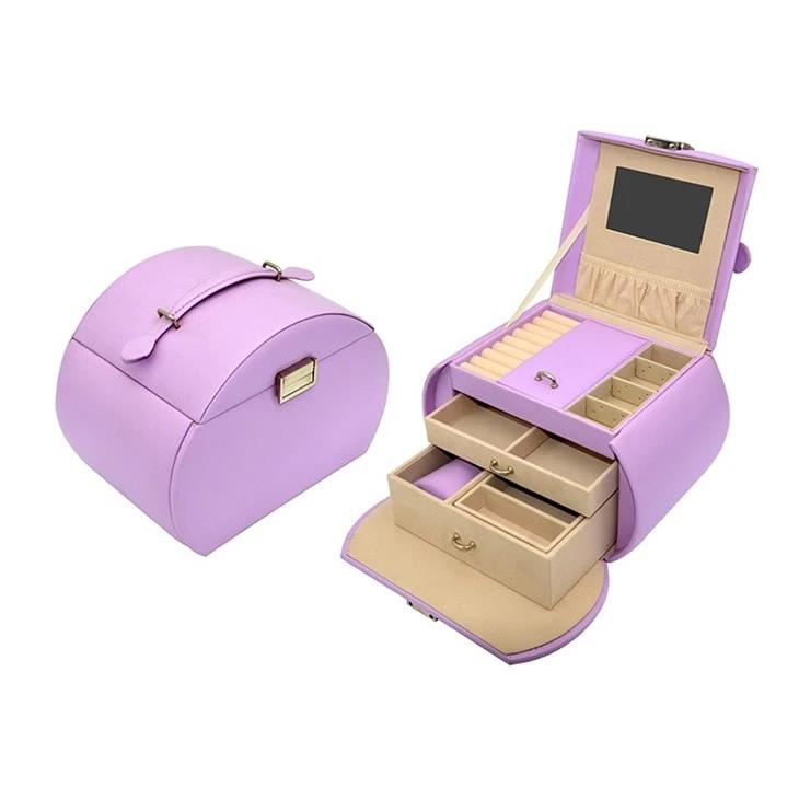 3 Layers Pu Leather Jewellery Storage Box