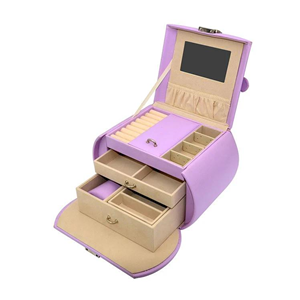 3 Layers Pu Leather Jewelry Storage Box