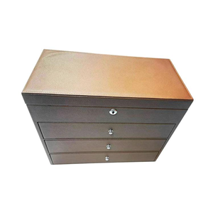 8-slot Glass Top With Locking Design Watch Holders