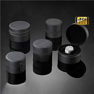 Black Cylindrical Watch Organiser
