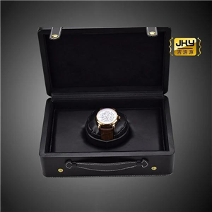 Black Leather Watch Organiser