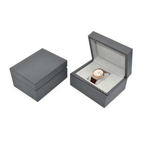 Gray PU Leather Watch Organizer