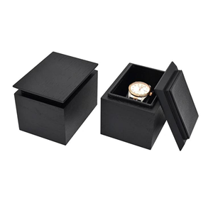 Rubber and Wooden Watch Box