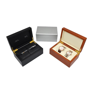Two Slots Wooden Watch Box