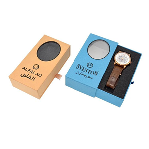 Light Blue Paper Watch Box