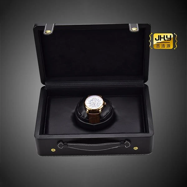 Black Leather Watch Organiser