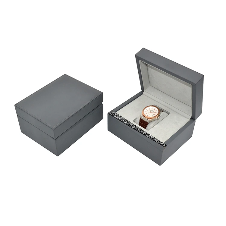 Gray PU Leather Watch Organizer