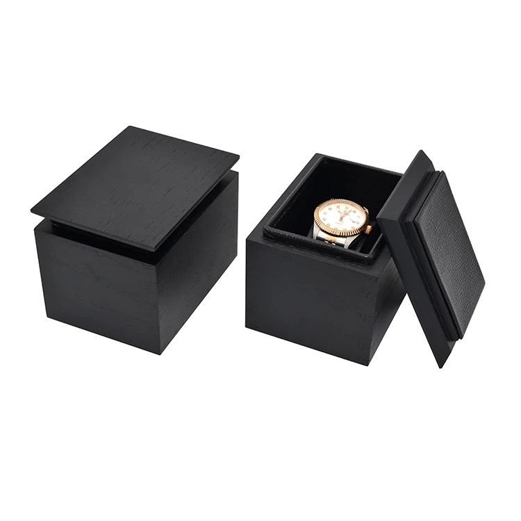 Rubber and Wooden Watch Box